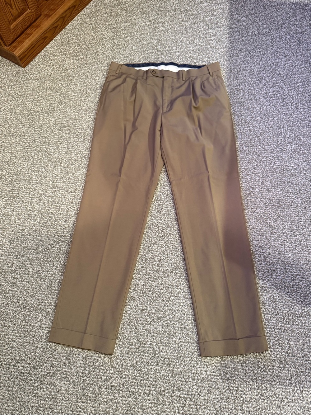 Lauren Ralph Lauren Khaki Brown Wool Blend Dress Pants 36x32